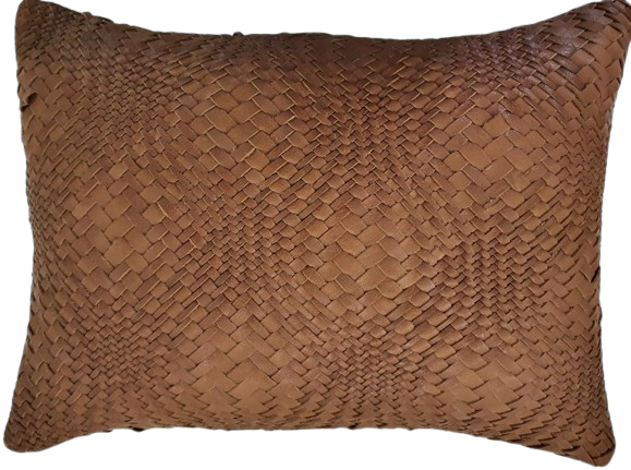 Woven Leather Cushion