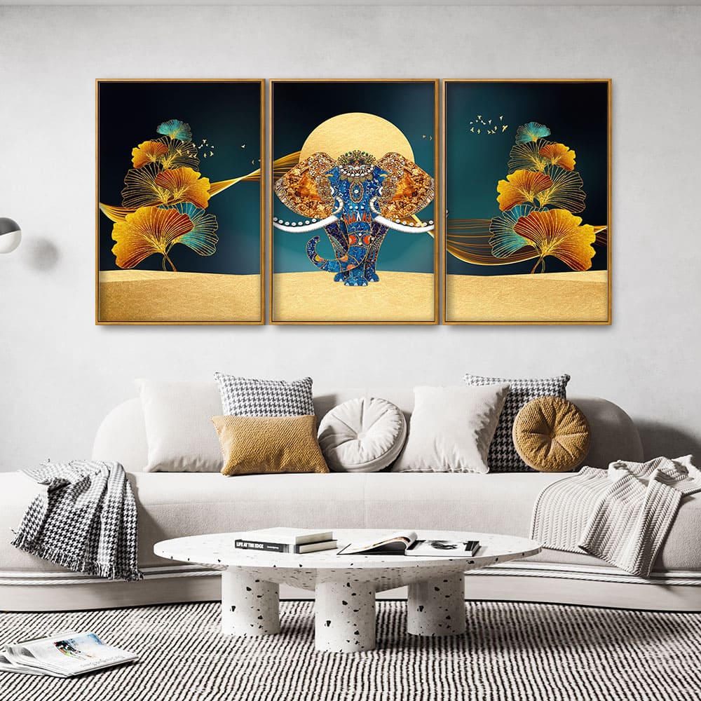 Elephant Wall Art Triptych