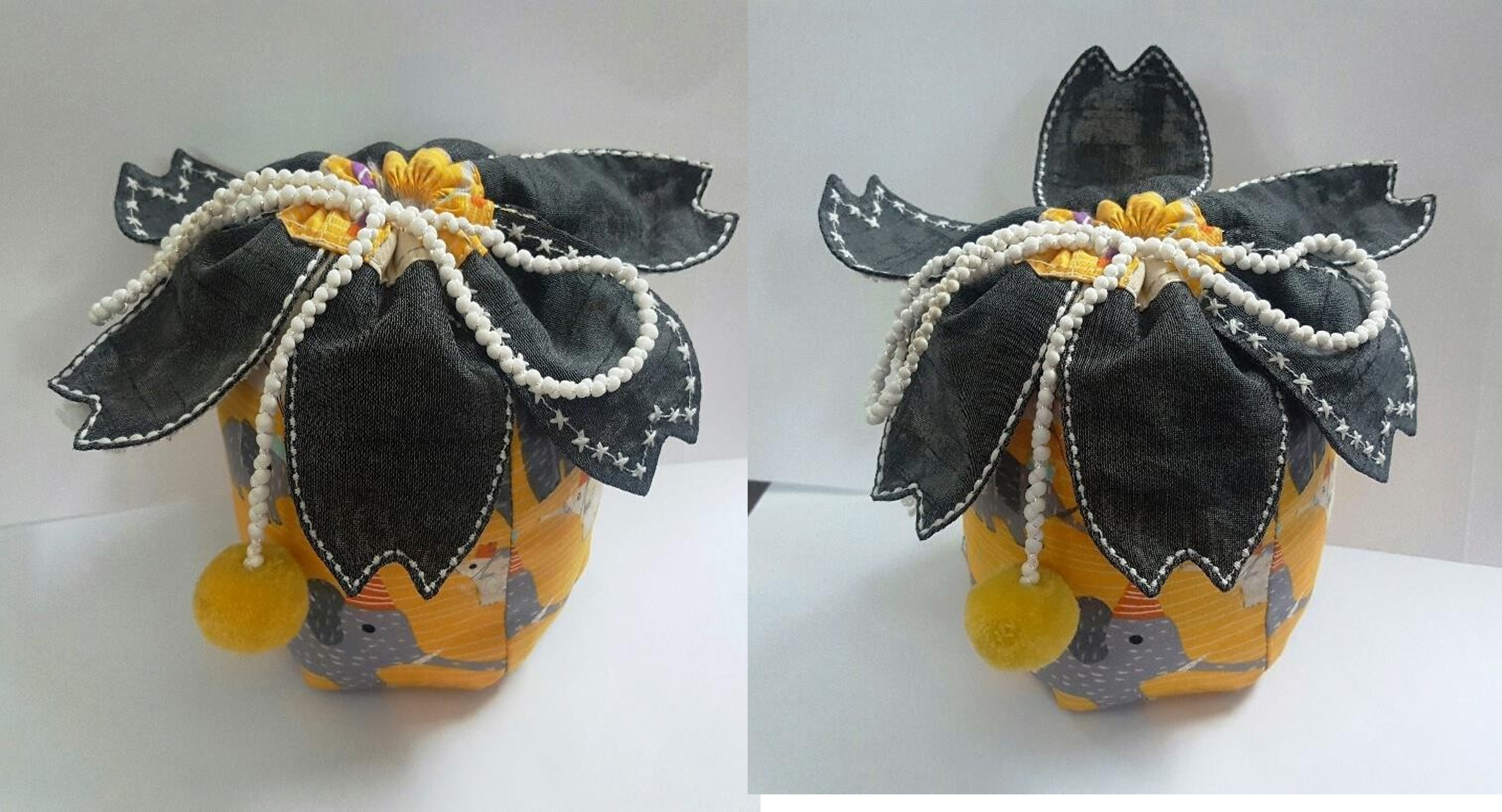 Handmade Fabric Drawstring Bag