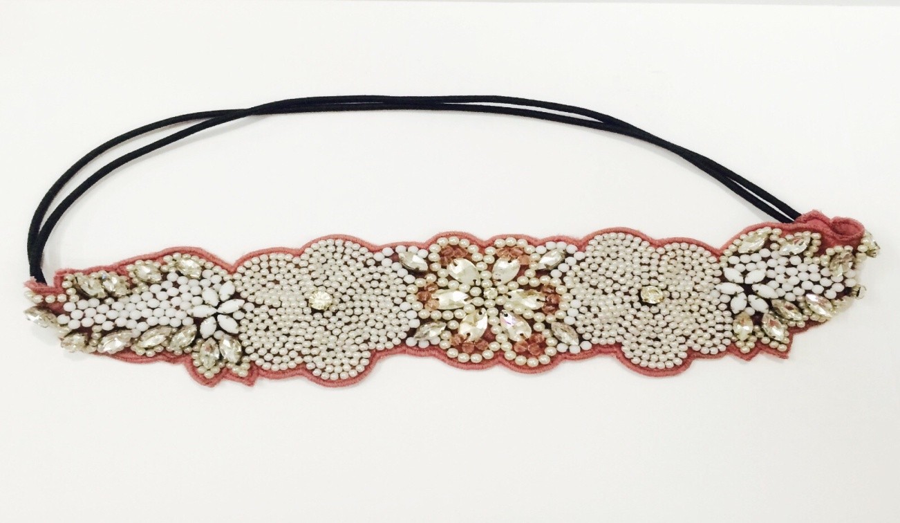 Beaded Floral Headband