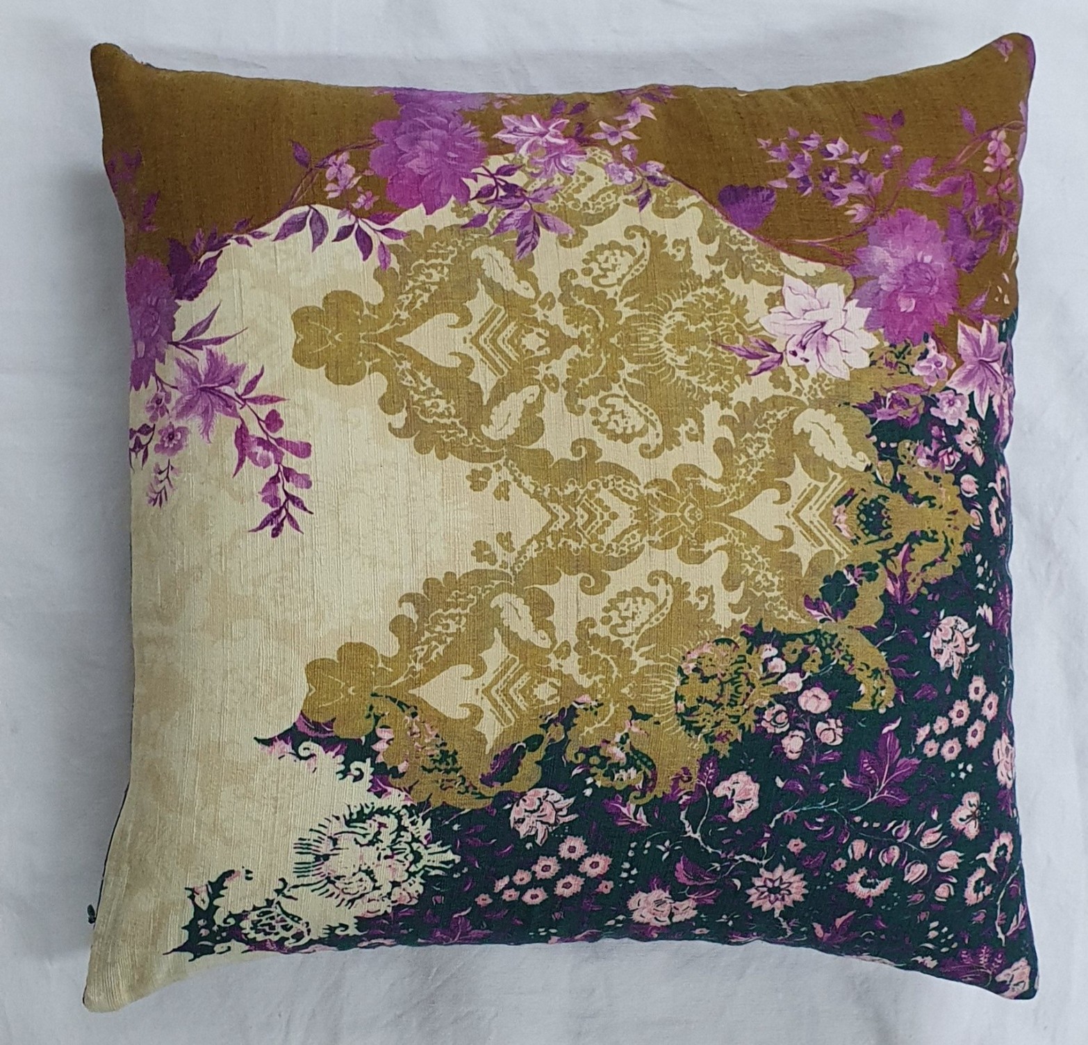 Decorative floral throw pillow