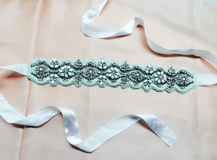 Beaded Bridal Sash