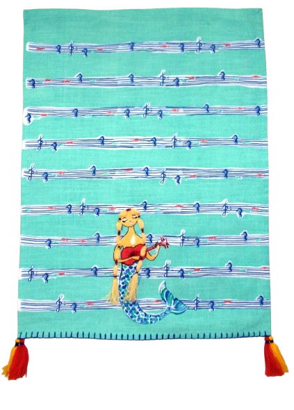 Embroidered Mermaid Towel