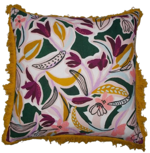 Floral Patterned Decorative Cushion