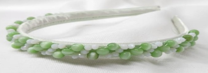 Green Beaded Headband