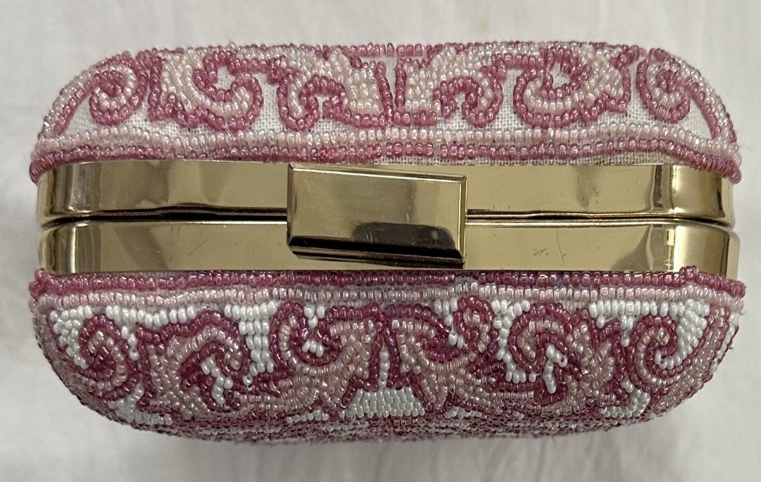 Embroidered Beaded Clutch Bag