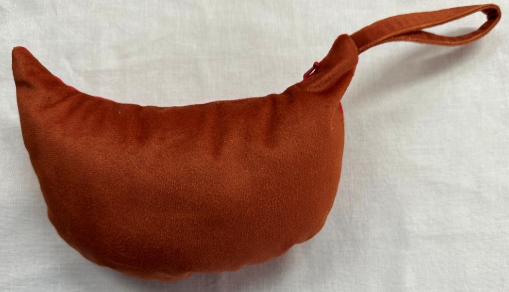 Embroidered Red Fabric Pouch