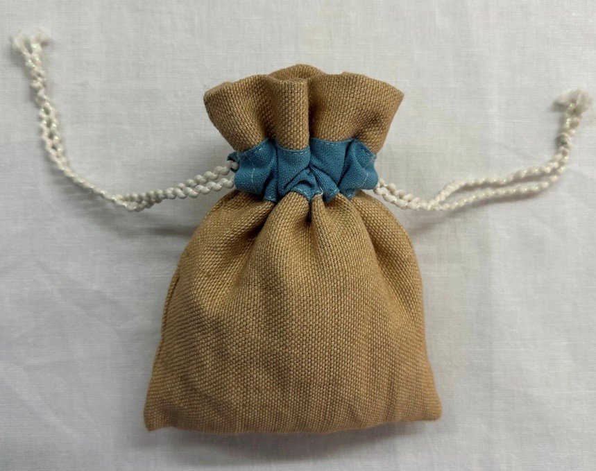 Handmade Linen Drawstring Pouch