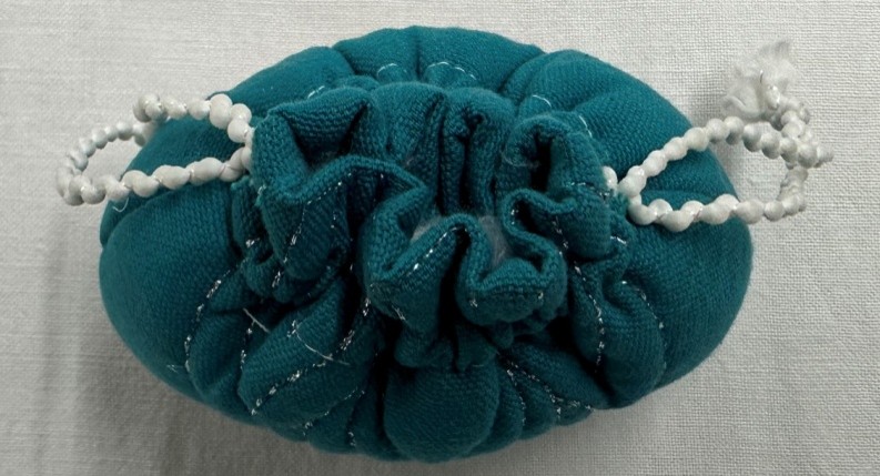 Handcrafted Teal Fabric Pouch