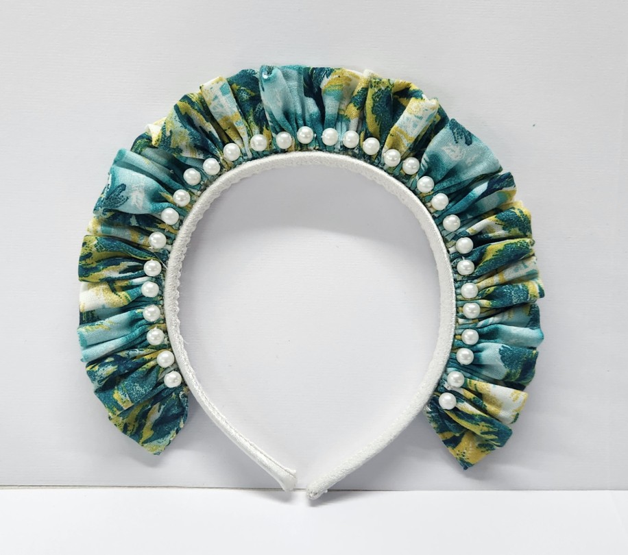 Ruffled Pearl Headband