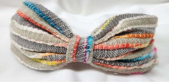 Handmade Multicolor Fabric Bow