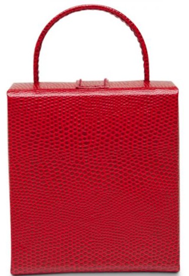Red Textured Mini Handbag