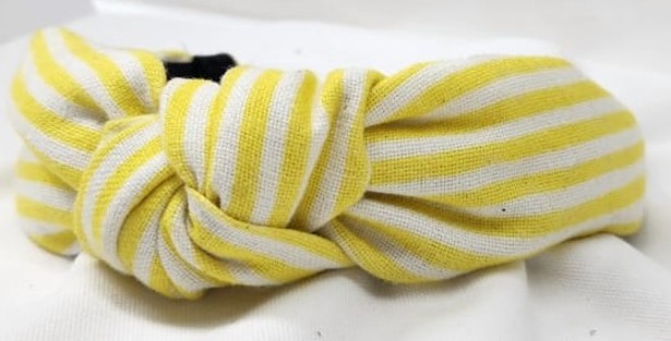Yellow striped headband
