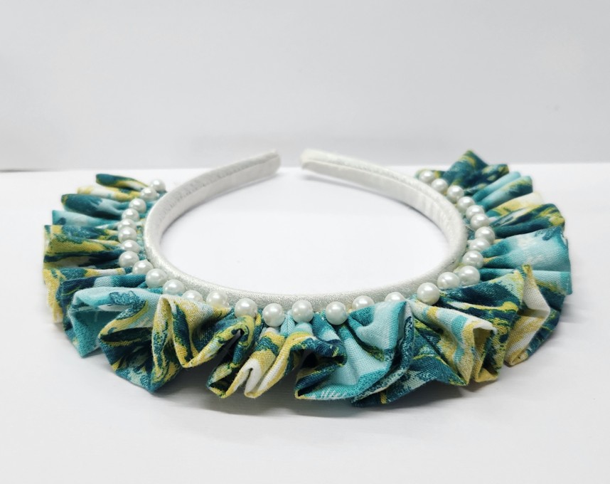 Ruffled Pearl Headband