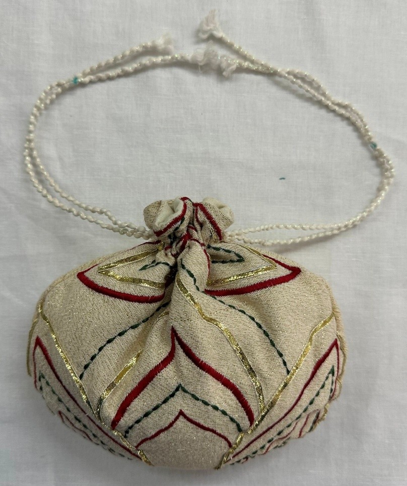 Embroidered Drawstring Pouch