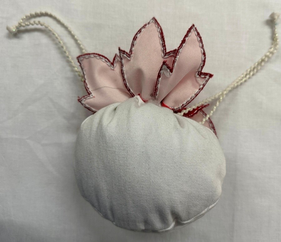 Handmade Fabric Flower Pouch