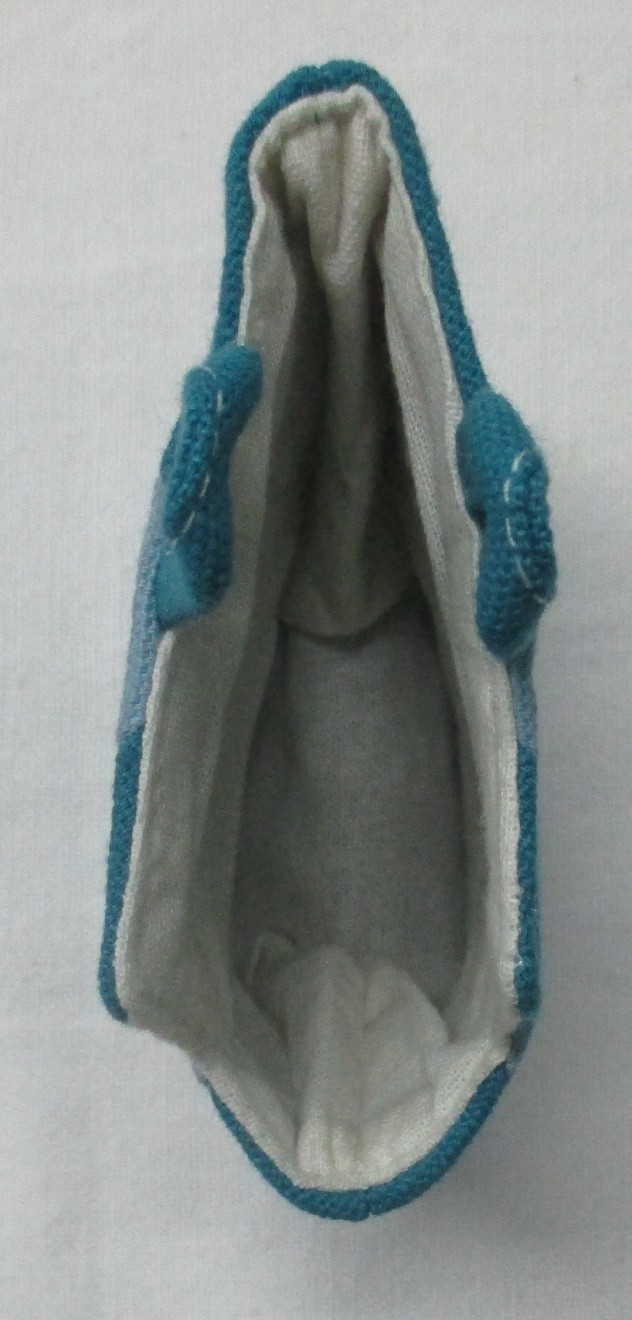 Small Blue Fabric Pouch