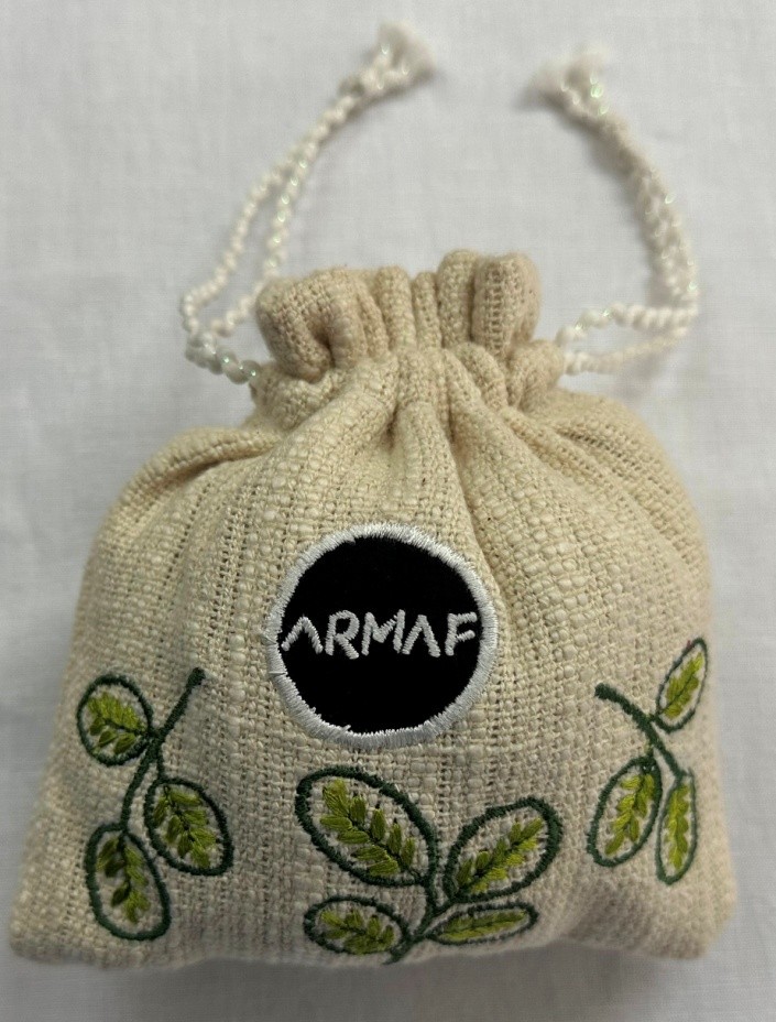 Handmade Knitted Drawstring Pouch