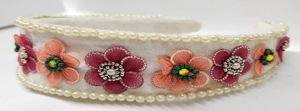 Floral Embroidered Headband