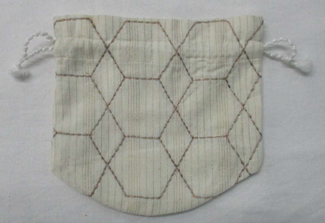 Handmade Fabric Drawstring Pouch