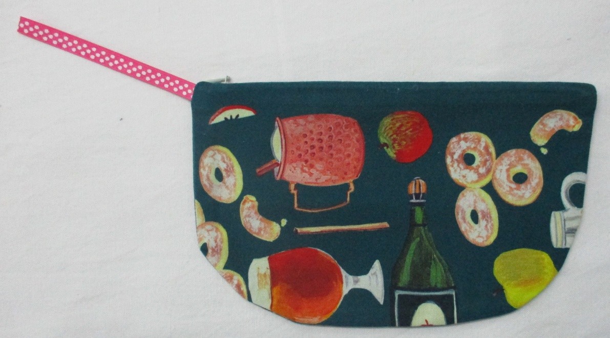 Food Patterned Zipper Pouch