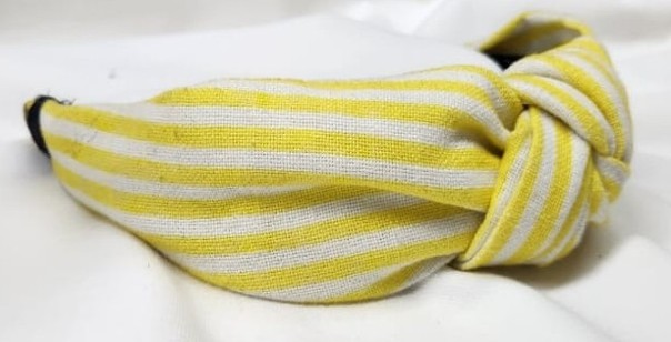 Yellow striped headband
