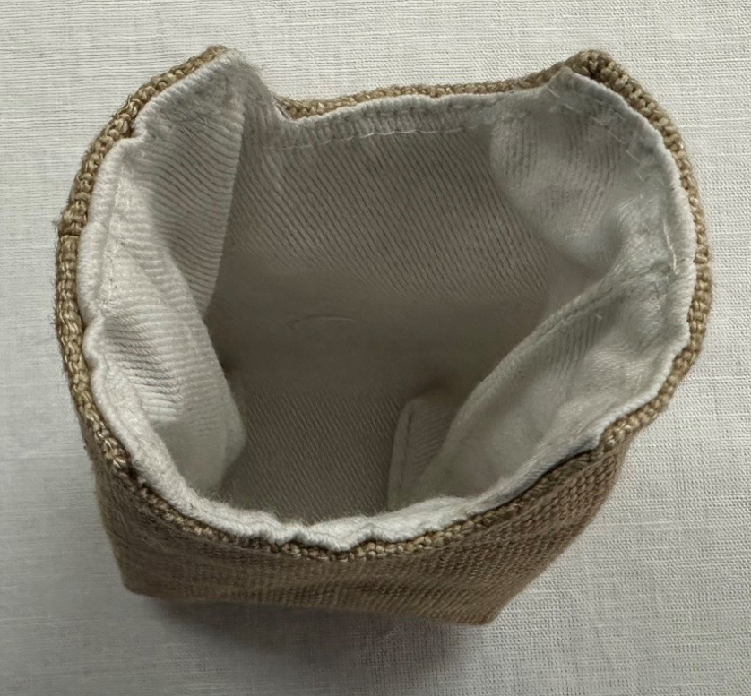 Handmade Burlap Storage Basket