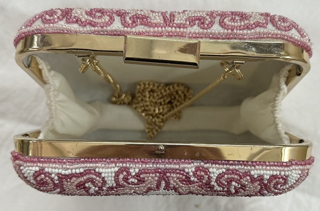 Embroidered Beaded Clutch Bag