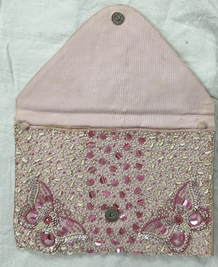 Handcrafted Butterfly Beaded Clutch