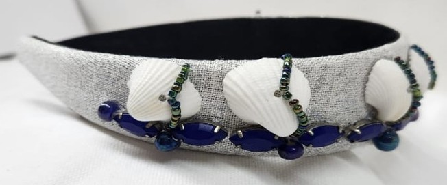 Seashell and Bead Embellished Headband
