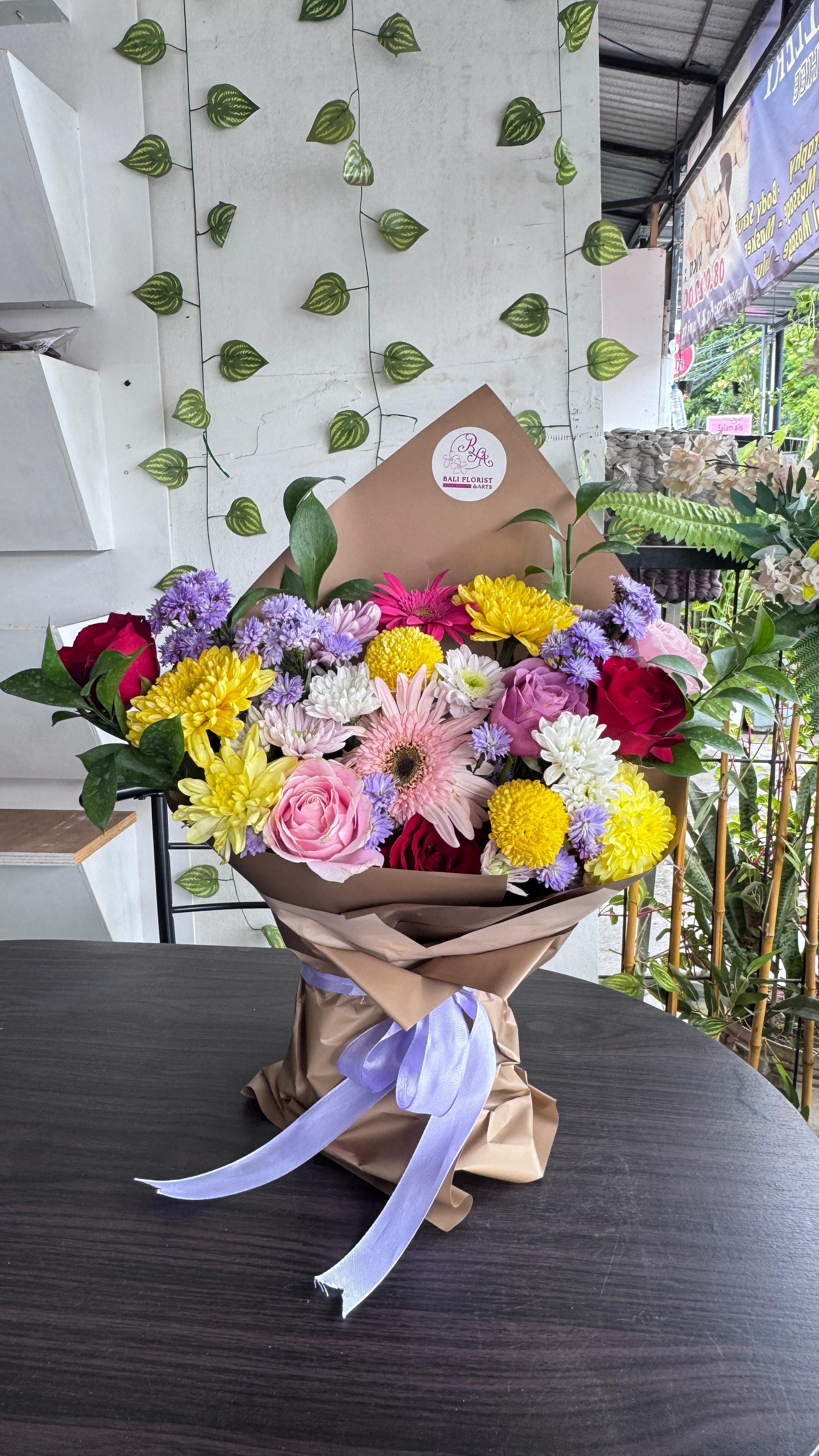 Colorful Flower Bouquet Thumbelina