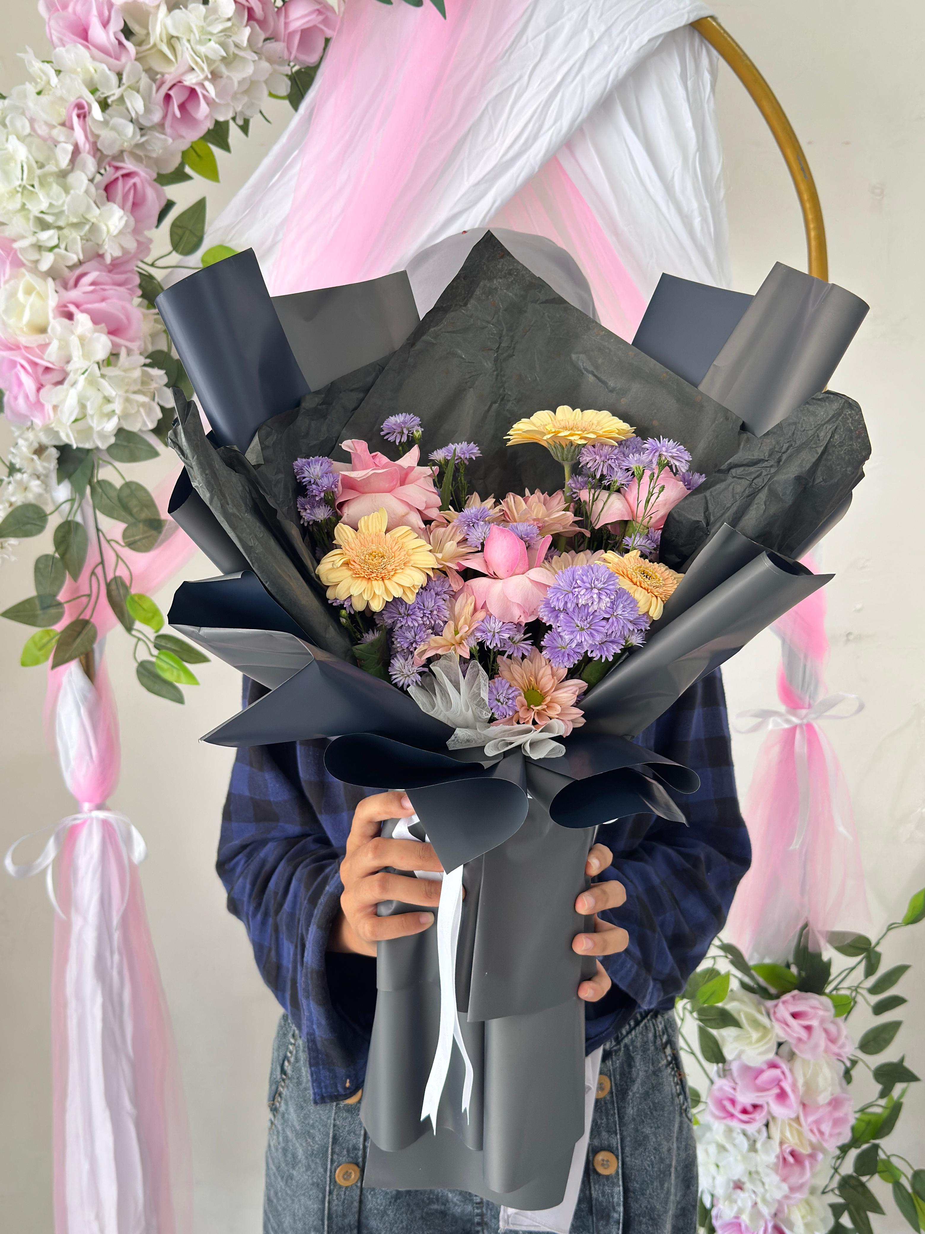 Dark Mixed Flower Bouquet