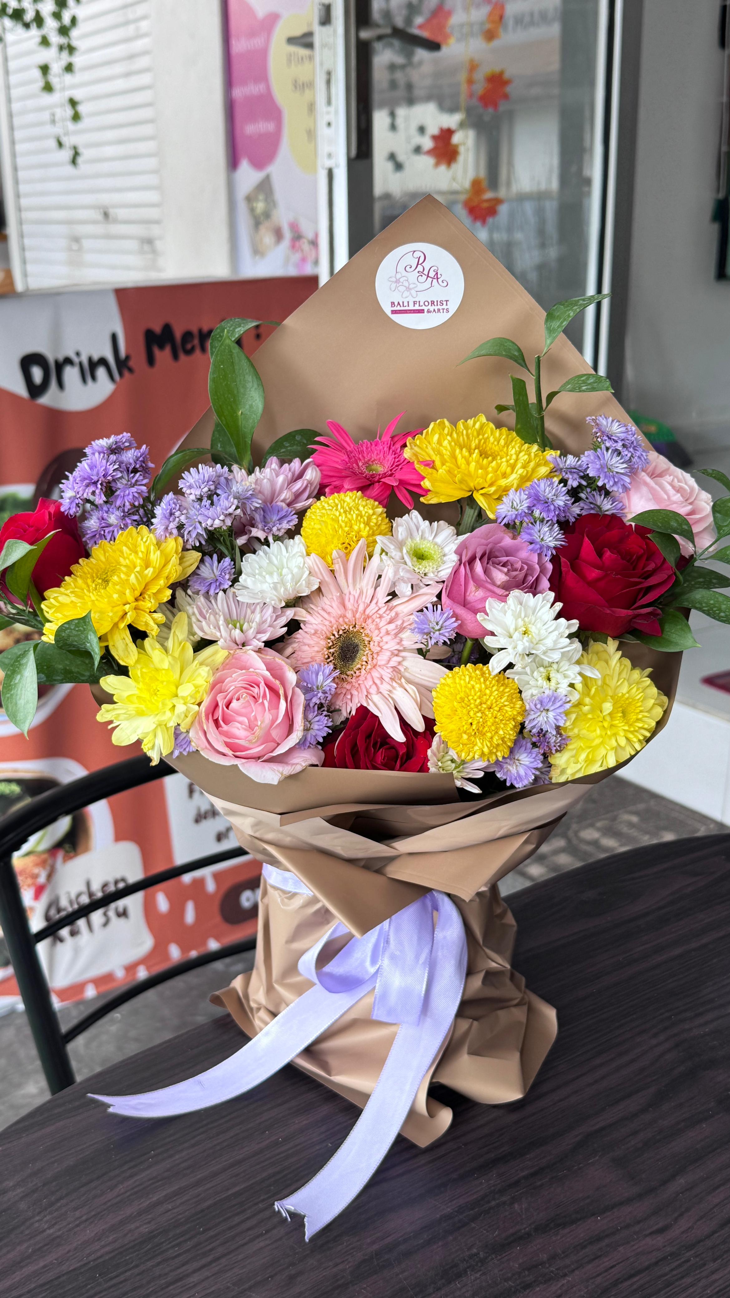 Colorful Flower Bouquet Thumbelina