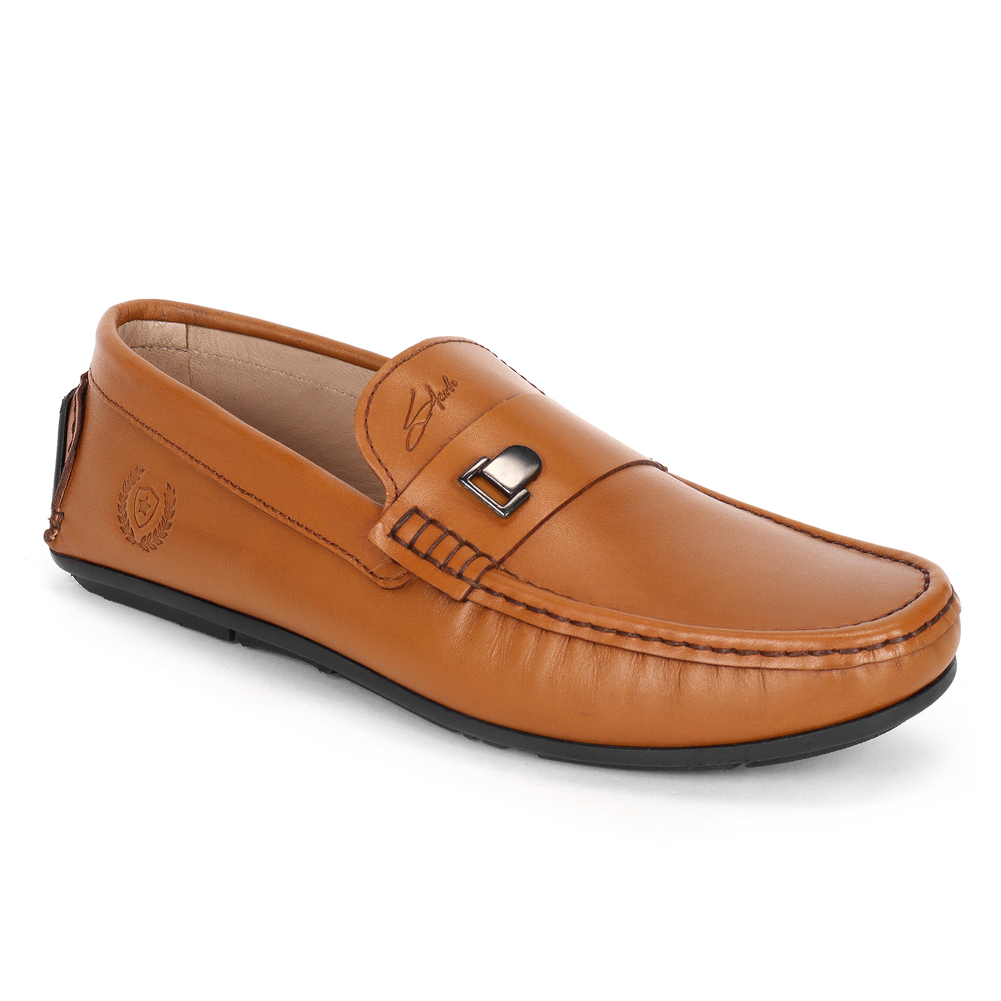 Stargo Stylish Tan Loafers for Men | Synthetic Leather Slip-On Buckle Casual Shoes Loafers For Men