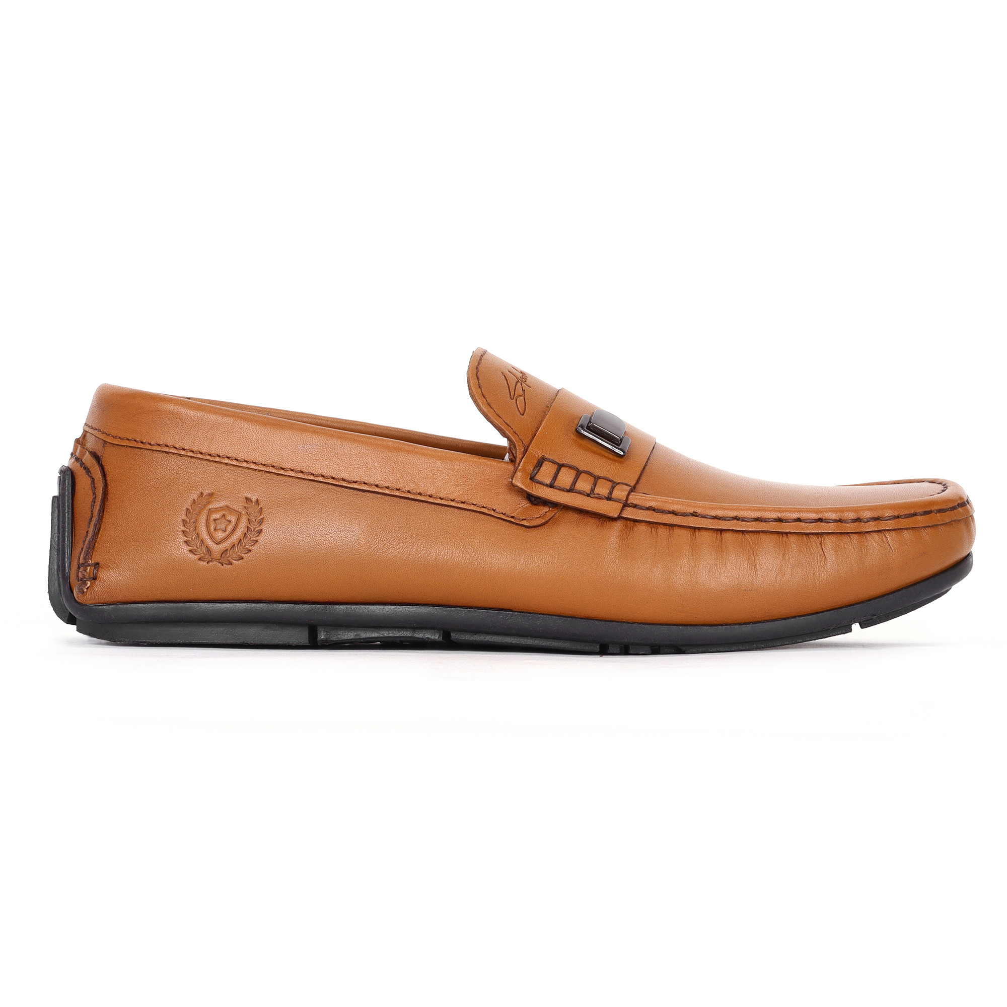 Stargo Stylish Tan Loafers for Men | Synthetic Leather Slip-On Buckle Casual Shoes Loafers For Men