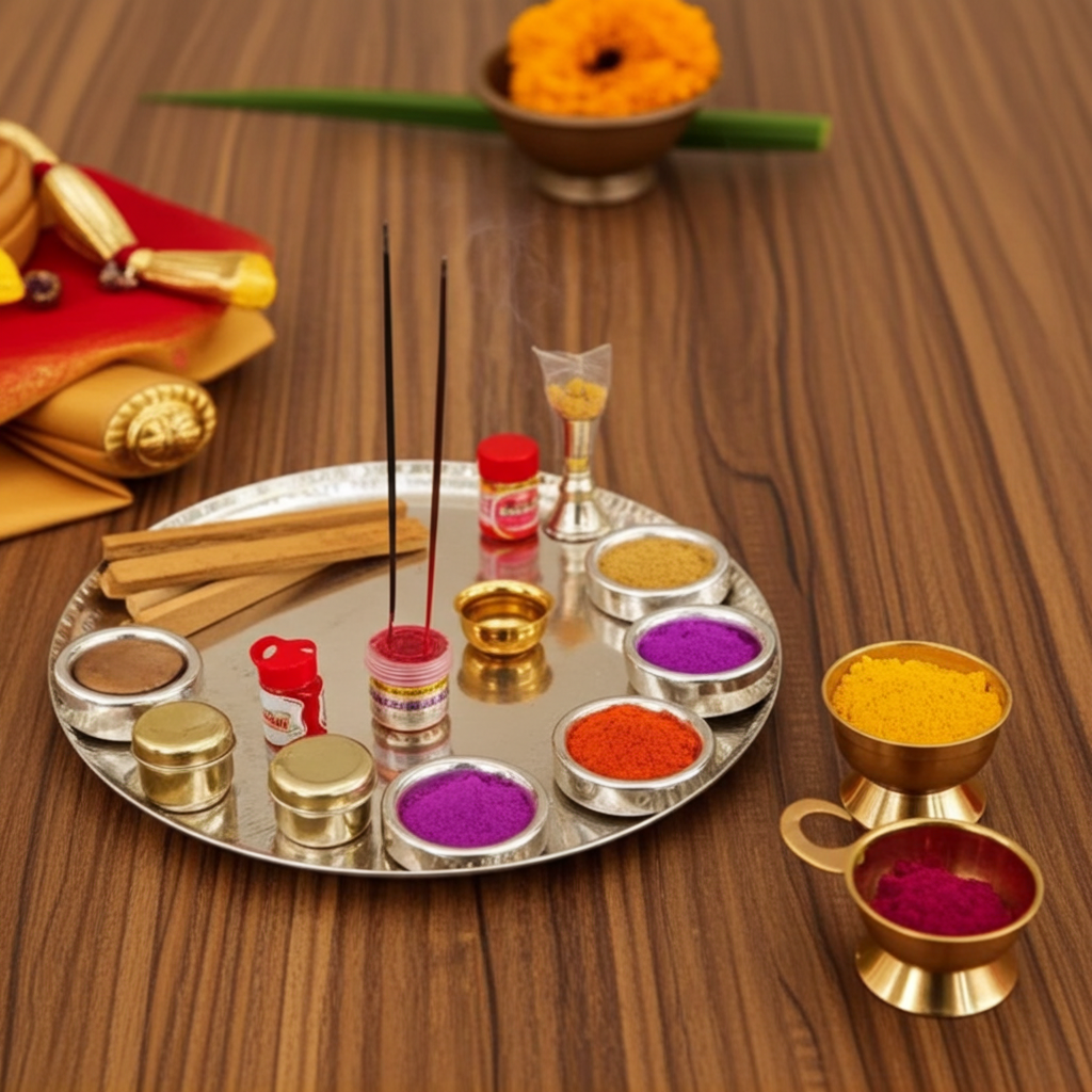 Ghar Pooja New Office Opening Puja Samagri Kit (Pack of 32 Items)
