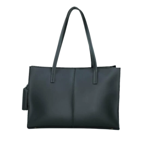 Black Leather Tote Bag