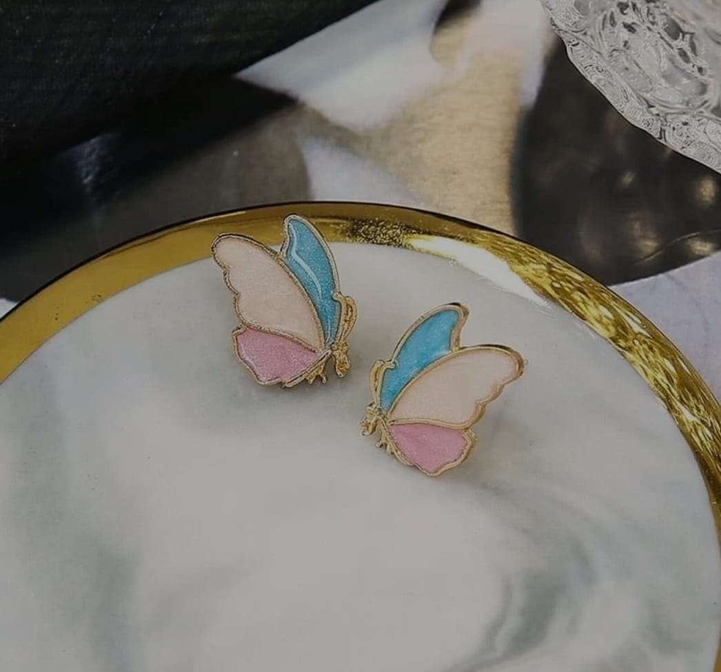 Butterfly Enamel Earrings