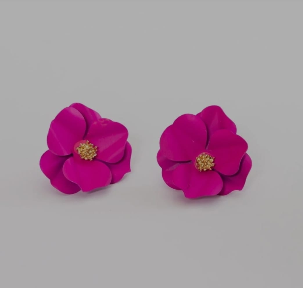 Pink Flower Stud Tops