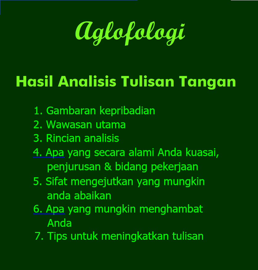 Analisis Tulisan Tangan