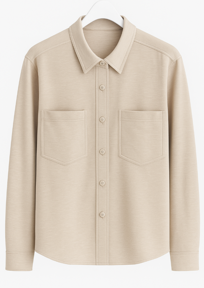 Beige Long Sleeve Shirt