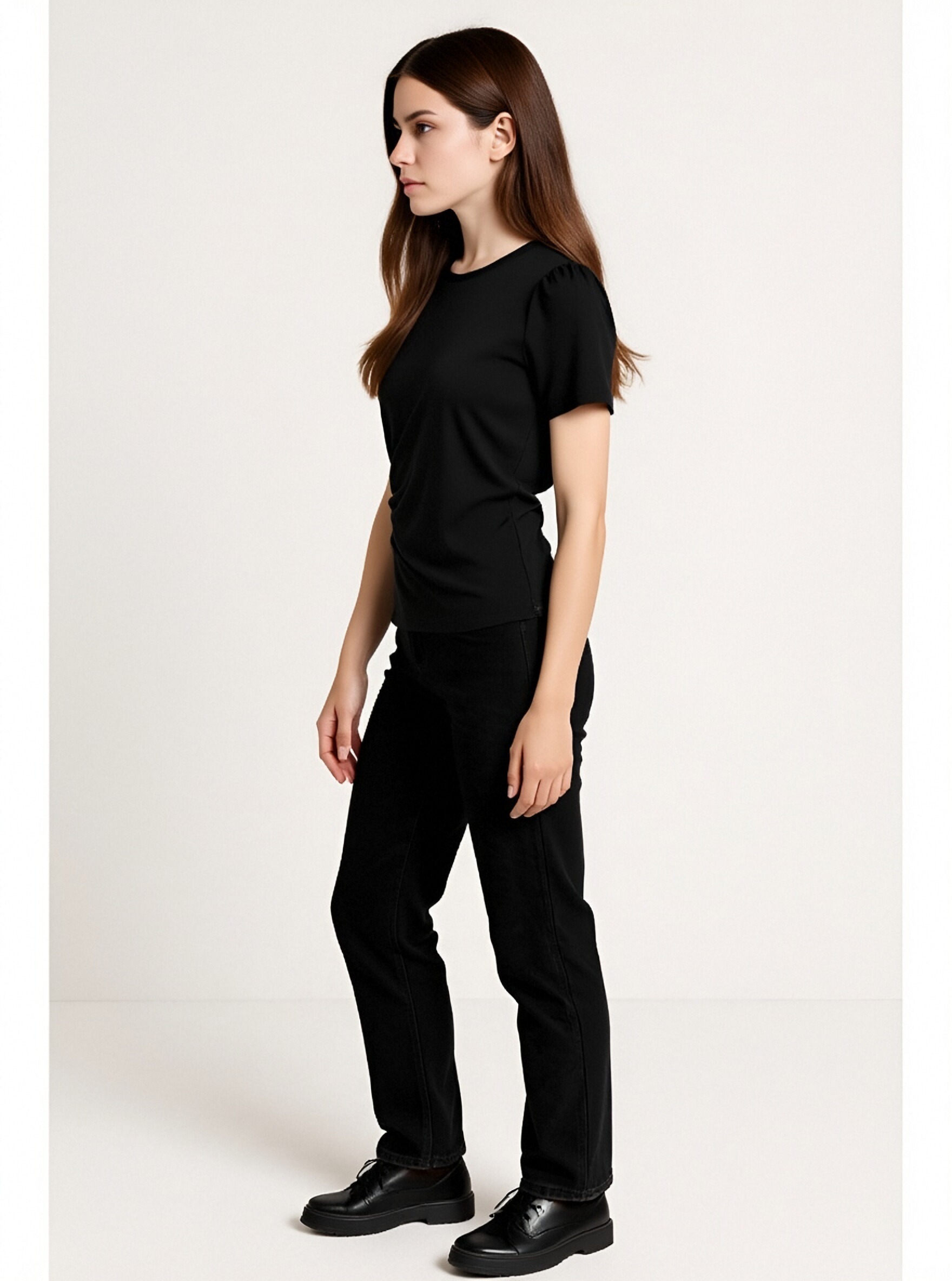 Black Short Sleeve Top