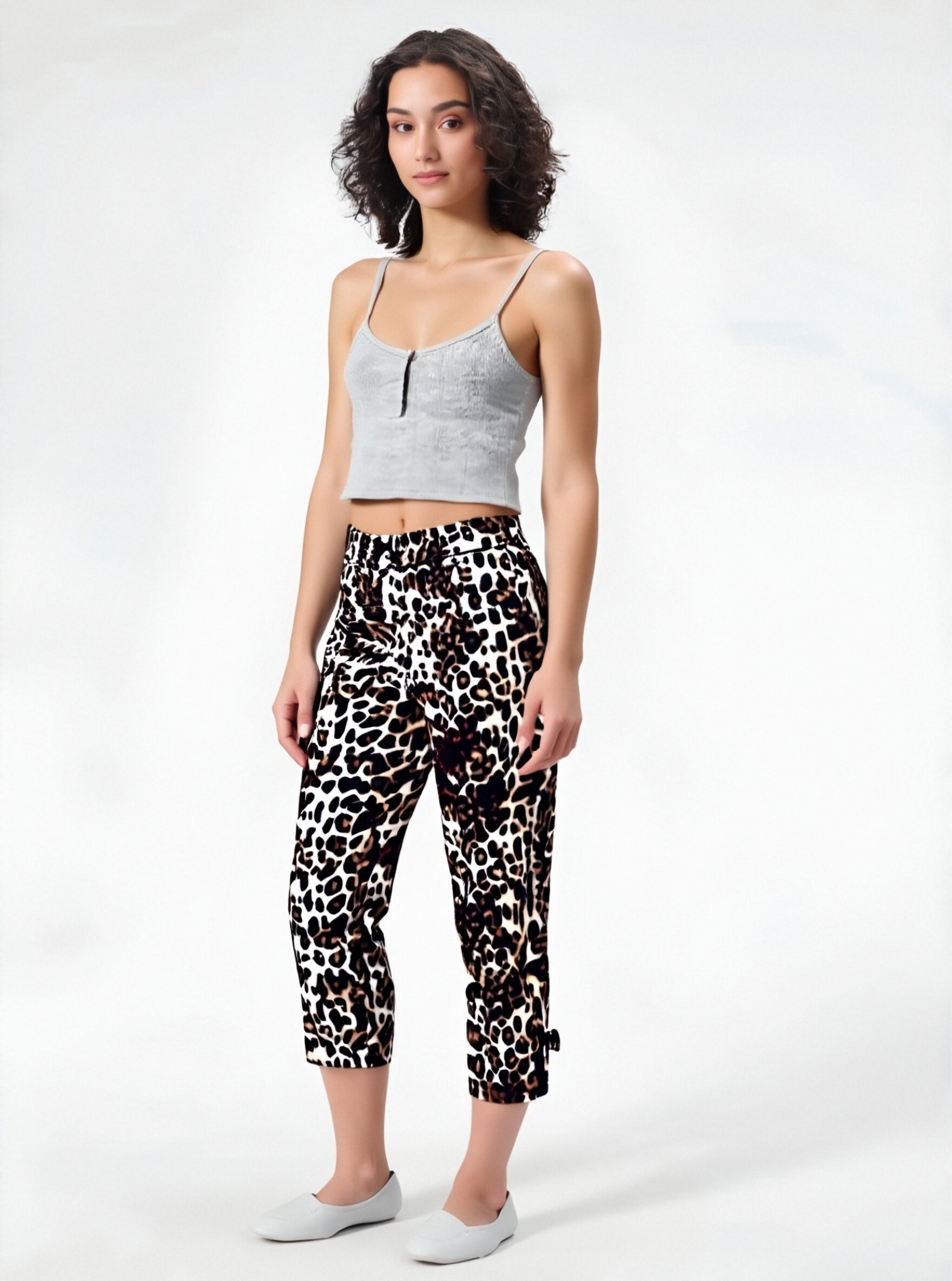 Leopard Print Capri Pants