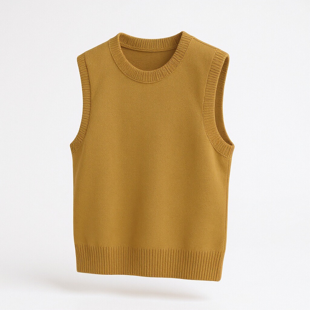 Sleeveless Knit Sweater Vest