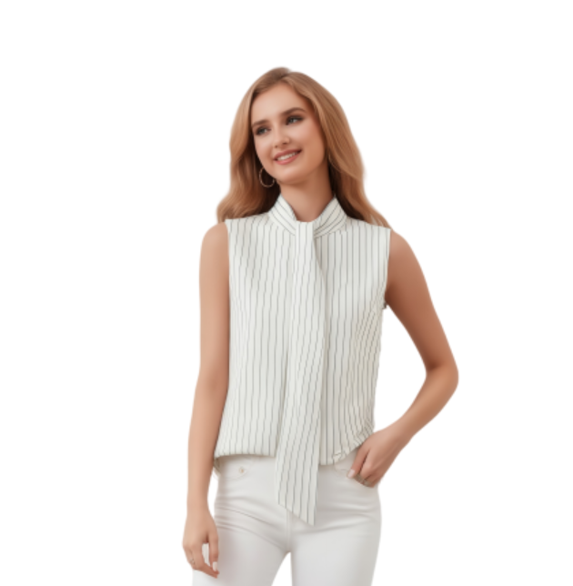 Sleeveless Striped Shirt
