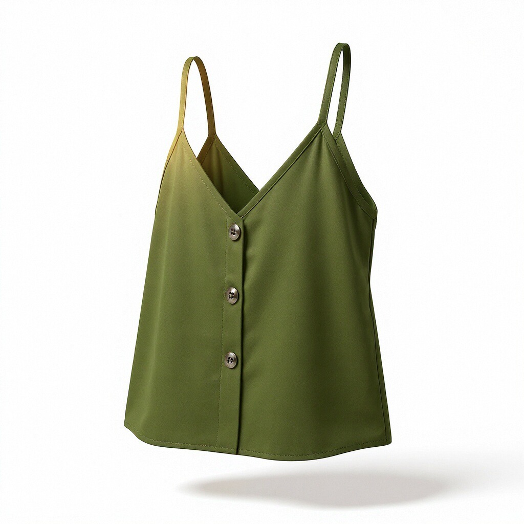 Olive Green Buttoned Camisole