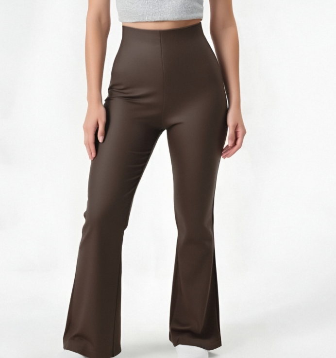 Women's Brown Slim-Fit Pants