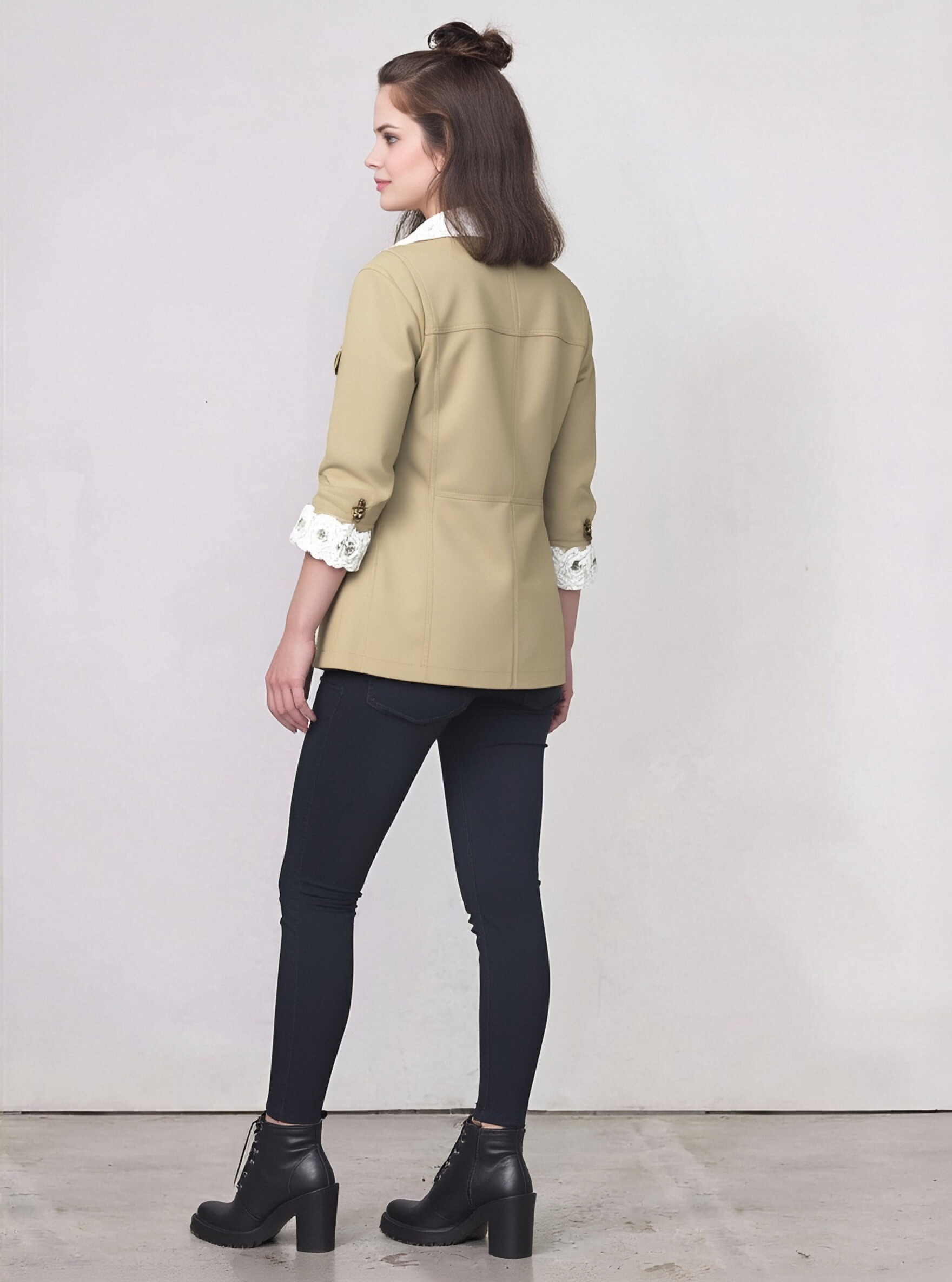 Beige Button-Up Jacket