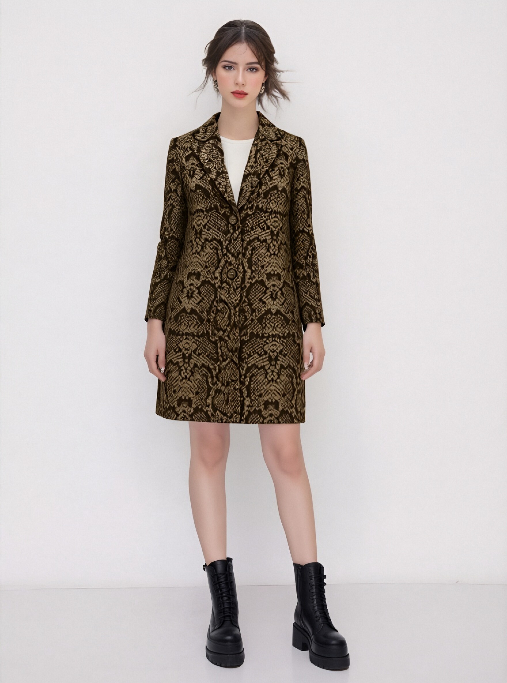 Men's Snake Print Coat