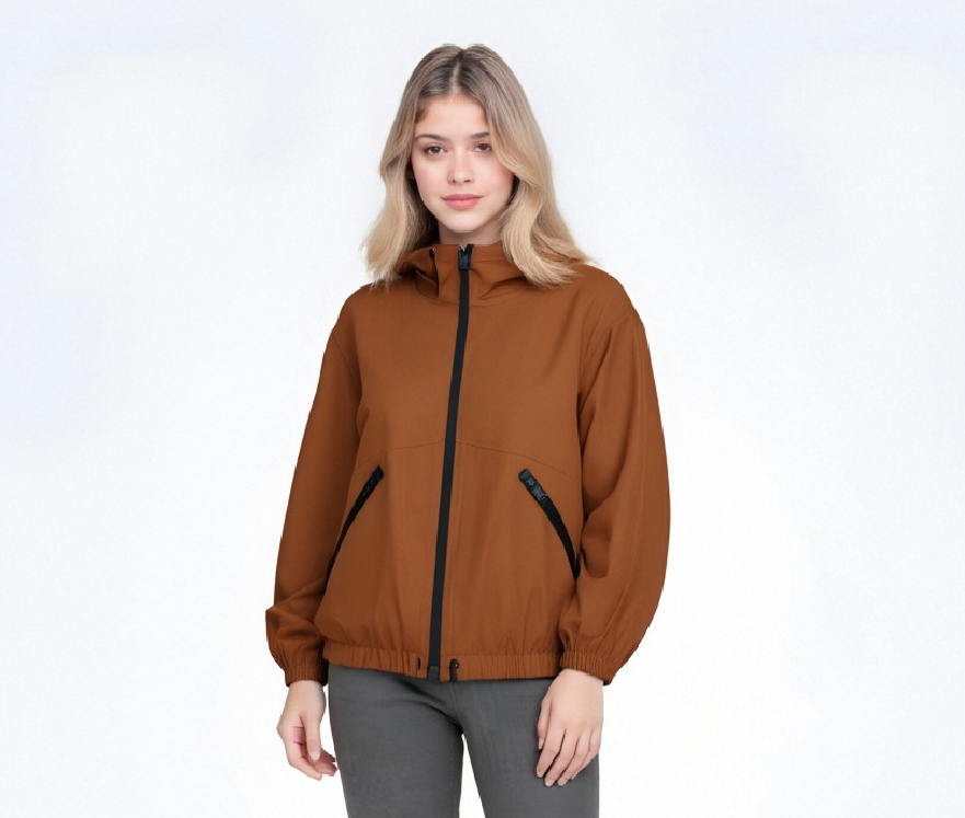 Brown Hooded Jacket